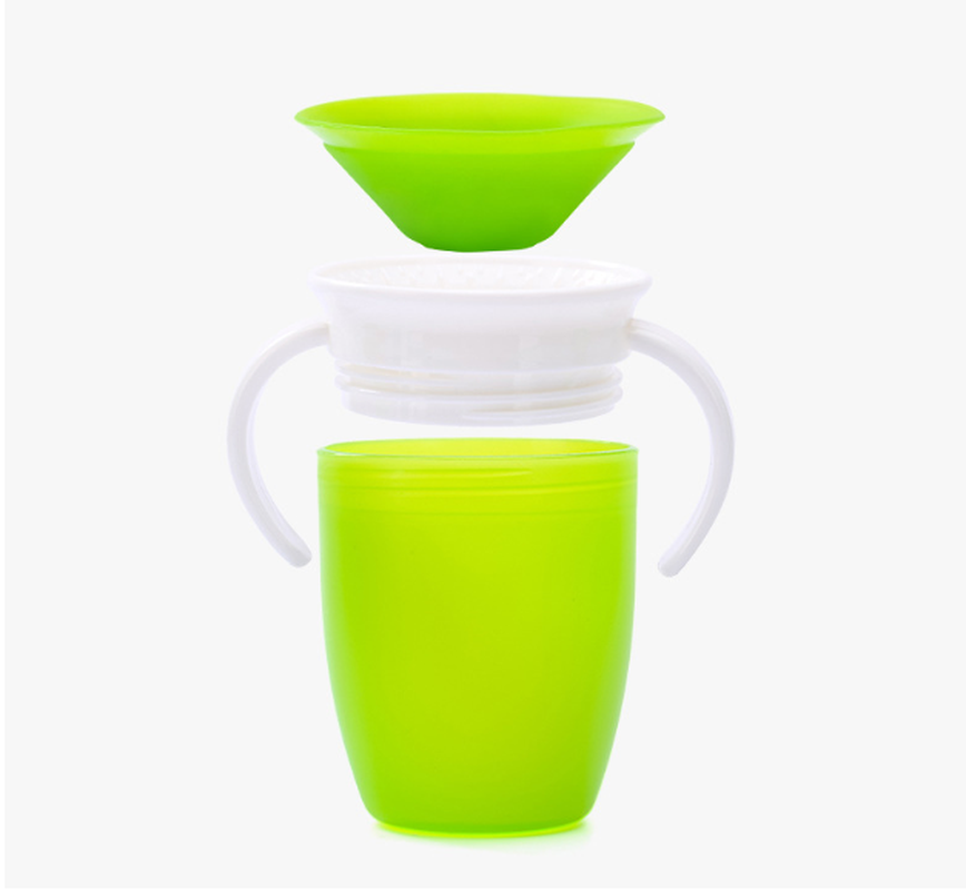 360 Degrees Can Be Rotated Baby Learning Drinking Cup With Double Handle Flip lid Leakproof Infants Water Cups Bottle
