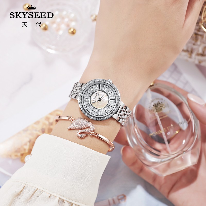 SKYSEED Diamond-studded British female ladies trendy watch