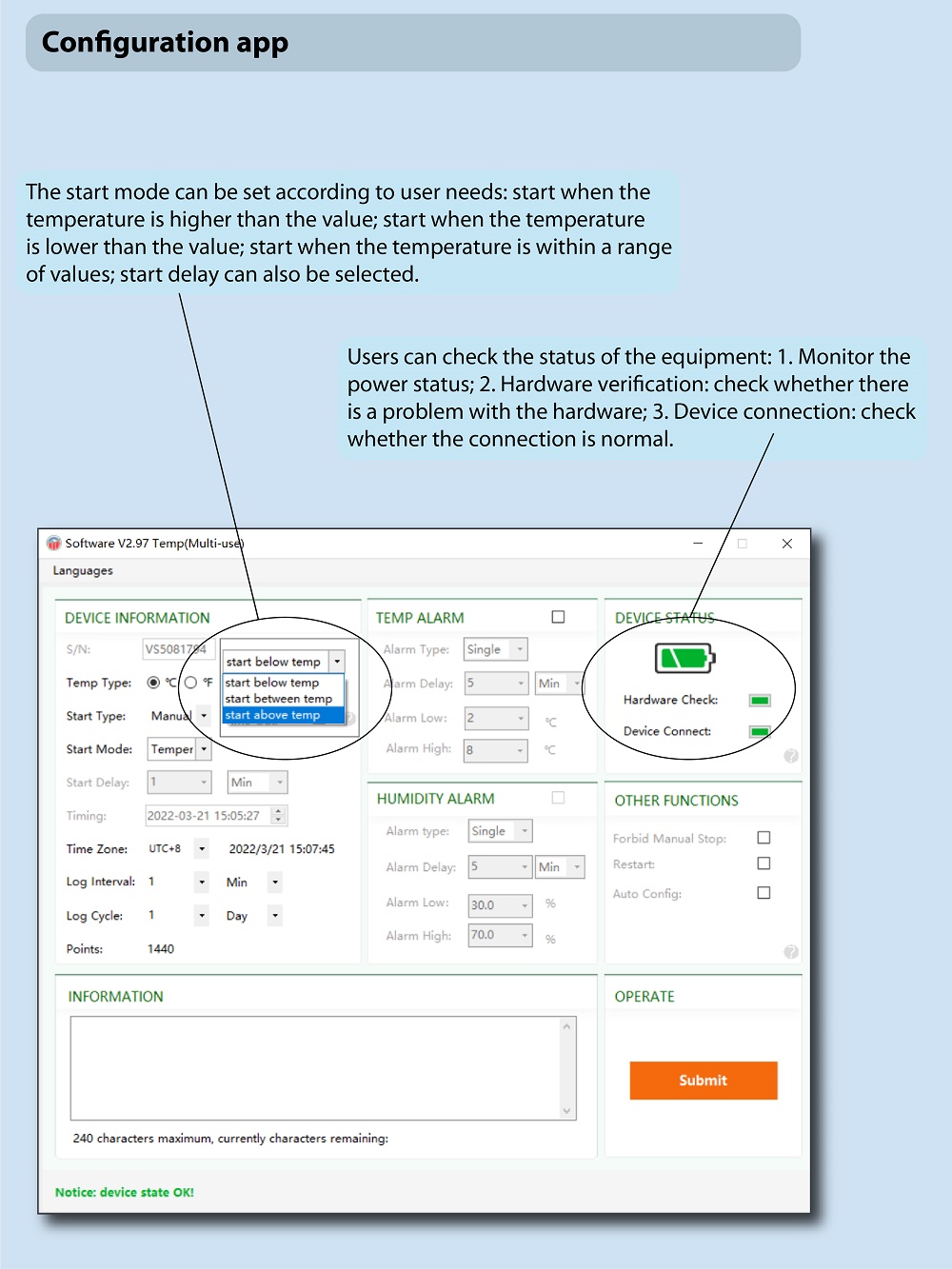 Single Use with Pdf Report Temperature Data Logger 