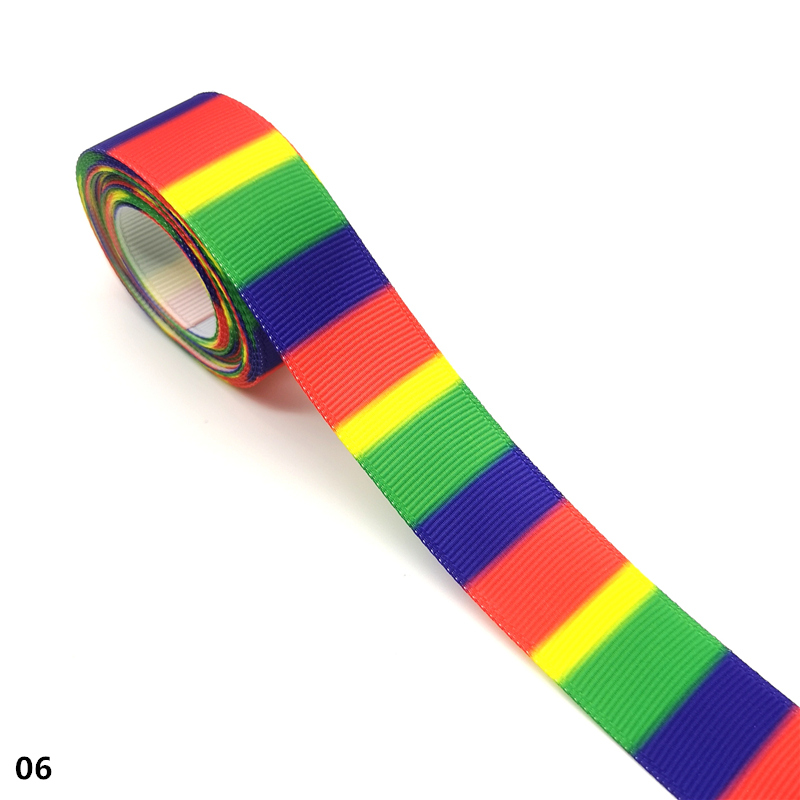 3 yards 10-75mm Gradient Rainbow Grosgrain Ribbon for Wedding Home Decor DIY Gift Wrapping Party Handmade Accessories