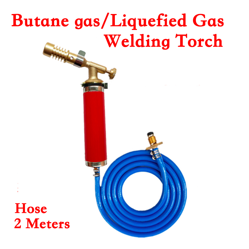 Liquefied Propane Gas/Butane Gas Welding Gun Torch Machine Equipment with 2/2.5M Hose for Soldering Weld Cooking Heating