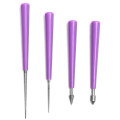 4pcs Diamond Hole Enlarger Tool Set Tipped Reaming File Reamer Alloy For Glass Plastic Metal Wood Beads