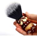 Synthetic Badger Shaving Brush Resin Handle Nylon Bristles Hair Lathering Foam Brush for Men with Travel Case Wet Shave Knot 22m