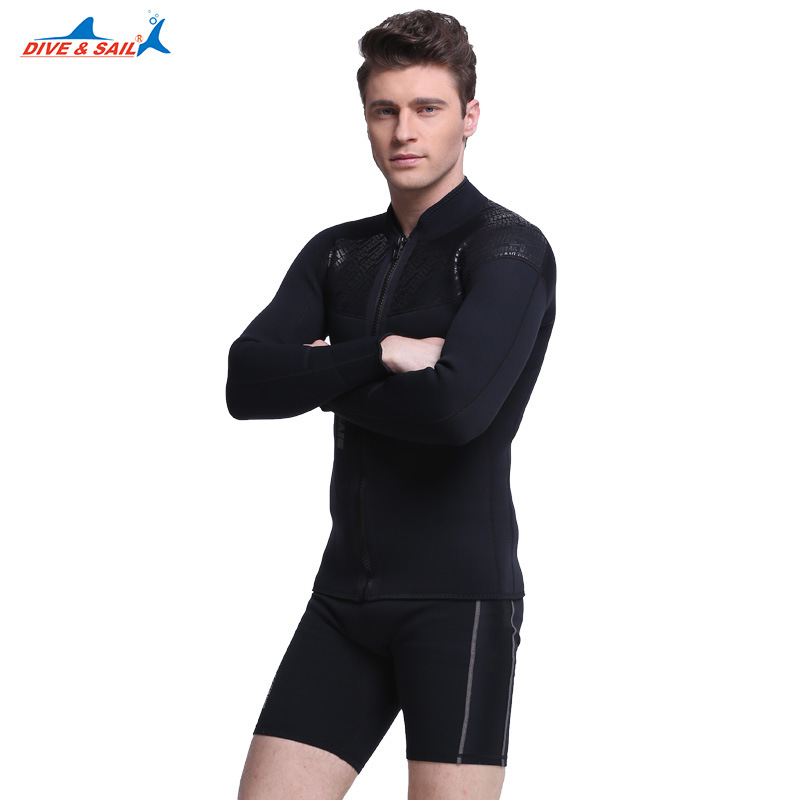 3MM neoprene Scuba diving jacket for men wetsuit winter thick thermal diving zipper jacket surfing snorkeling Spearfishing coat