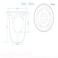 Creative Rose Pattern Double Wall High Borosilicate Water Glasses Cup Heat Resistant Anti-scald Cup Bar Cocktail Tea Glasses