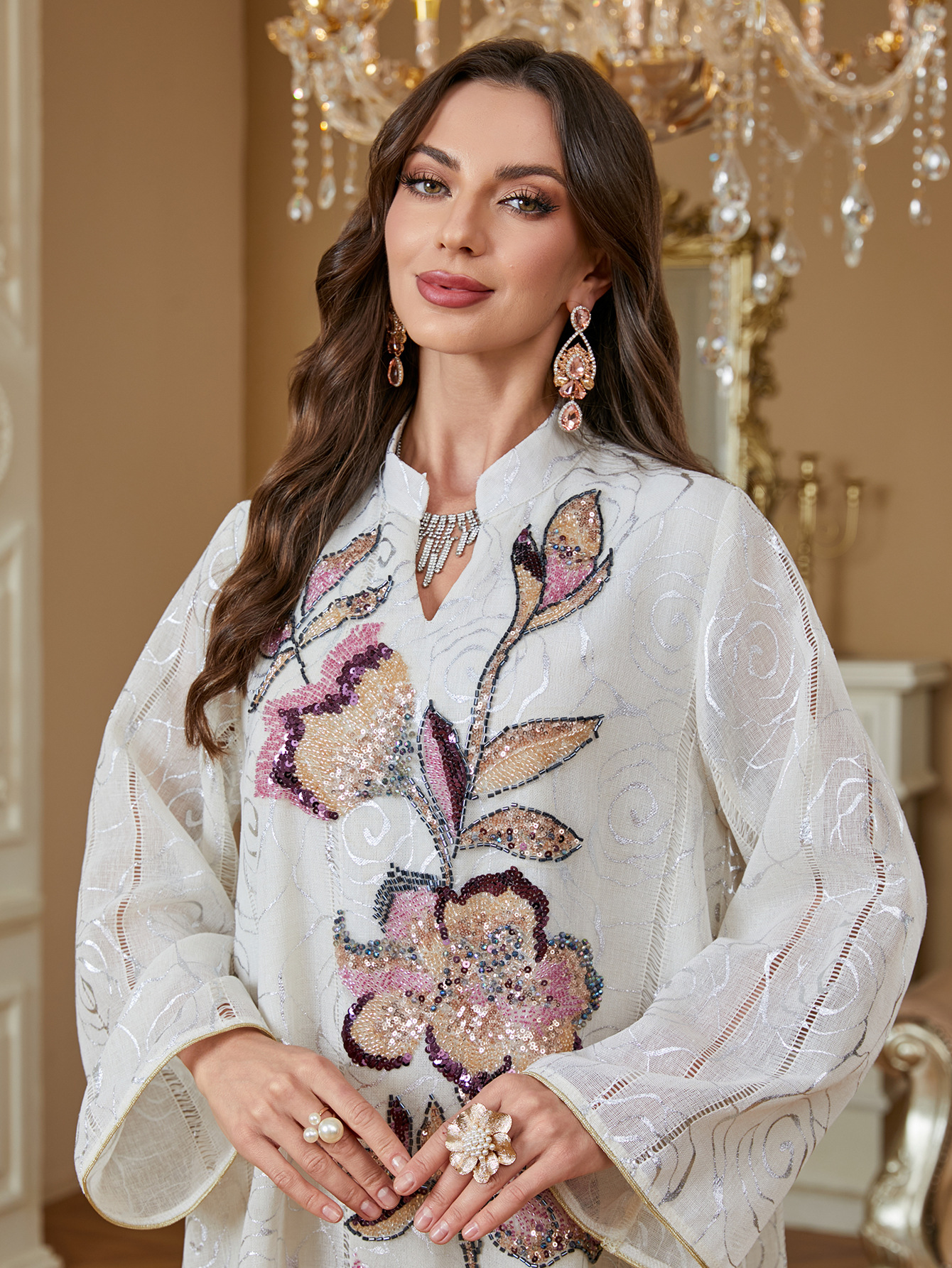 Floral Embellished Detail View