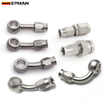 EPMAN 1PC AN -3 Hose Stainless Steel Straight Brake Swivel Hose Ends Fittings For Car Auto Motorcycle EPSCGPJ
