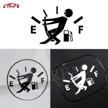 New Style Funny Car Stickers High Gas Consumption Decal Fuel Gage Empty Stickers Scratch Paste Fuel Tank Cap Stickers