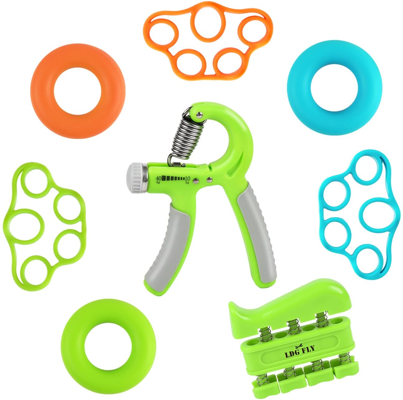 Hand Grip Strengthener Workout Muscle Grip Training Ring Kit Finger Gripper Gym Fitness Exercise Accessories Rehabilitation Tool