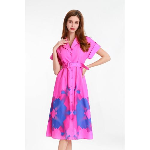 Choose The High Quality Suit Collar & Waist Belt Dress with Digital Print etc.
