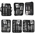 18Pcs Stainless Steel BBQ Tools Set Barbecue Grilling Utensil Accessories Camping Outdoor Cooking Tools Kit BBQ Utensils