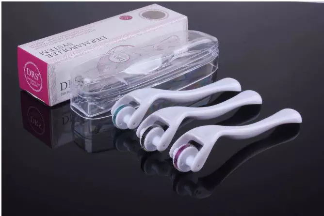 2019 new style 180 pins micro needle roller manualroller system for eye corner skin care mezoroller