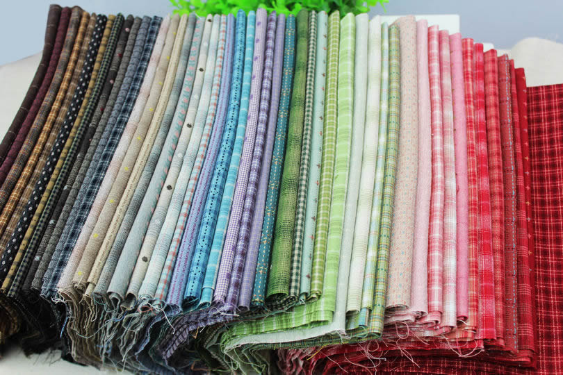 Japanese Yarn Dyed Cotton Fabric Patchwork Purse Bag Doll Quilting Needleworks Craft bundles Applique Sewing Cloth 24*34cm