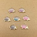 10pcs 17x21mm hedgehog charm enamel animal charm for jewelry making fashion charm earring pendant metal charm