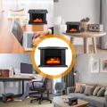 1000W Electric Fireplace Hater with Remote Control Fireplace Electric Flame Decoration Portable Indoor Space Heater for Bedroom