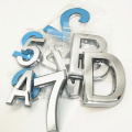 5cm/7cm 0123456789ABC-Z Modern Silver Color Plaque Number House Letter Hotel Door Address Digits Sticker Plate Sign ABS plastic