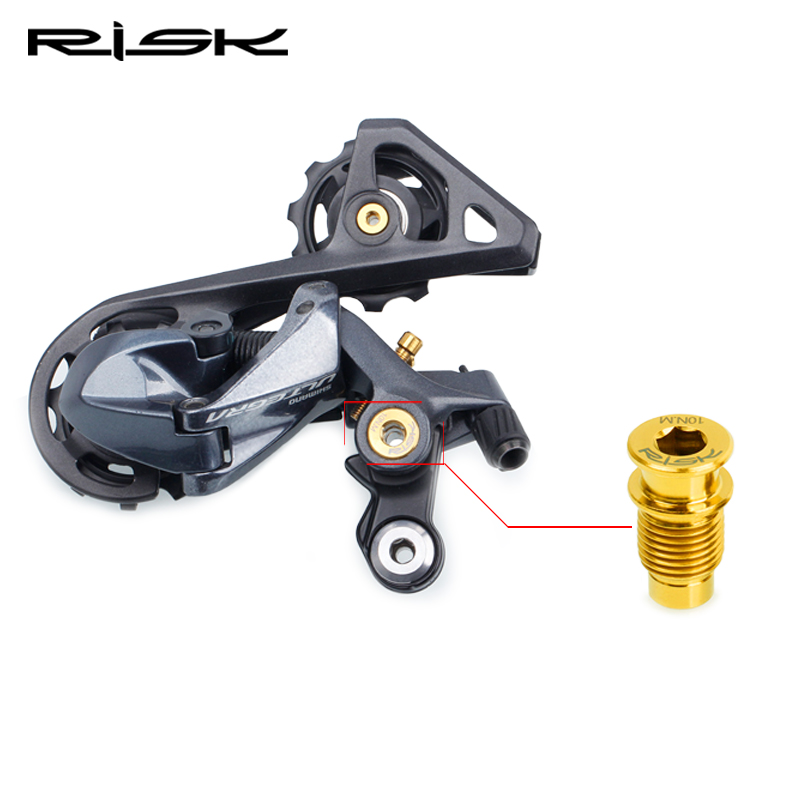 RISK Titanium Road Bike Rear Derailleur Rotation Shaft Fixed Screw For SHIMANO R8000 Road Bicycle Derailleur Shaft Fixed UT Bolt