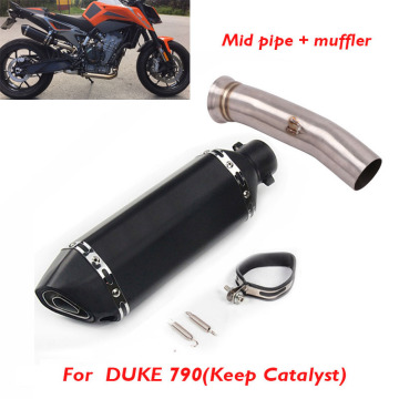 Motorcycle DUKE 790 Exhaust Tip Muffler System Escape Pipe Middle Mid Link Tube Connector Link Pipe for KTM 790 DUKE 790