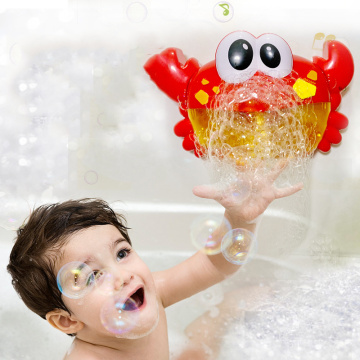 Children Bubble Machine crab with music Kids Bath Toy Soap Automatic Bubble Maker Baby Bathroom Toy