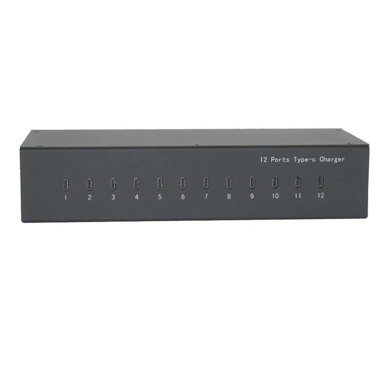 12-port type-c charger front