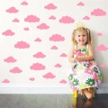 55pcs different size cartoon clouds shape Wall Sticker,Removable DIY Wall decal for Kids Nursery Glass Decor Wall Sticker