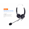 Corded Binaural Telephone Headset, Hands-Free Noise Cancelling 4-Pin RJ9 Telephone Headset for Call Center and Telemarketing