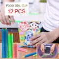 12PCS Kitchen Tool Plastic Seal Stick Storage Bar Bag Household Sealer Clamp Snack Fresh Food Rod Strip Kitchen Storage Bag Clip
