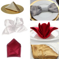 25PCS Square Satin Table Napkin 30cm Pocket Handkerchief Cloth For Wedding Decoration Event Party Hotel Home Supplies White Red