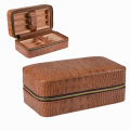 6 Slot Portable Cigar Humidor Box Crocodile Leather Cigars Case Cedar Wood Cigars Lighter Cutter Holder Humidifier Travler