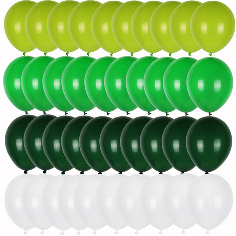 40pcs Green Balloons Set Olive Balloon Metallic Confetti Ballon Jungle Safari Animal Birthday Party Decorations kids Air globos