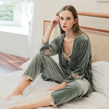 Winter Nightie Pajamas for Girls Velor Pyjamas Homewear Sleepwear Woman Pizama 2020 Autumn Home Suit Sleep Tops Lounge Wear