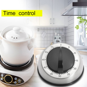 New Stainless Steel Body Mechanical Timer Innovative Alarm Clock Kitchen Reminder Dropshipping Wind Up Timer Mechanical