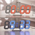 3D LED Moderen Wall Clocks Display 3 Brightness Levels Dimmable Nightlight Snooze Function for Home Kitchen Usb Digital Clock