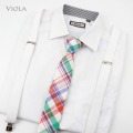 Spring Taste Suspenders Tie Set Mens Ladies Teenager Plaid 6cm 100% Cotton Neck Tie Y-Back Braces Belt Bow Tie Adjustable