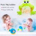 Baby Bath Toy Bubble Machine Big Frogs Automatic Bubble Maker Blower Music Bubble Maker Bathtub Soap Machine Toys for Children