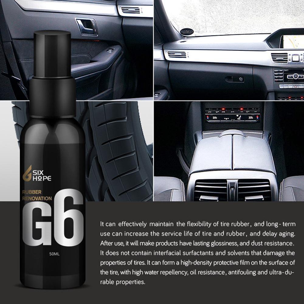 Car Care & Cleaning 1PC 50ml Six Hope Car Refurbished Agent Interior Leather Plastic Care Maintenance with Towels G6 Black m17