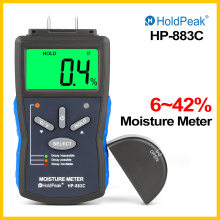 HoldPeak Moisture Meter Digital Wood/Building Moisture Meter 6-42% Tester Hygrometer Timber Damp Humidity Measuring Device