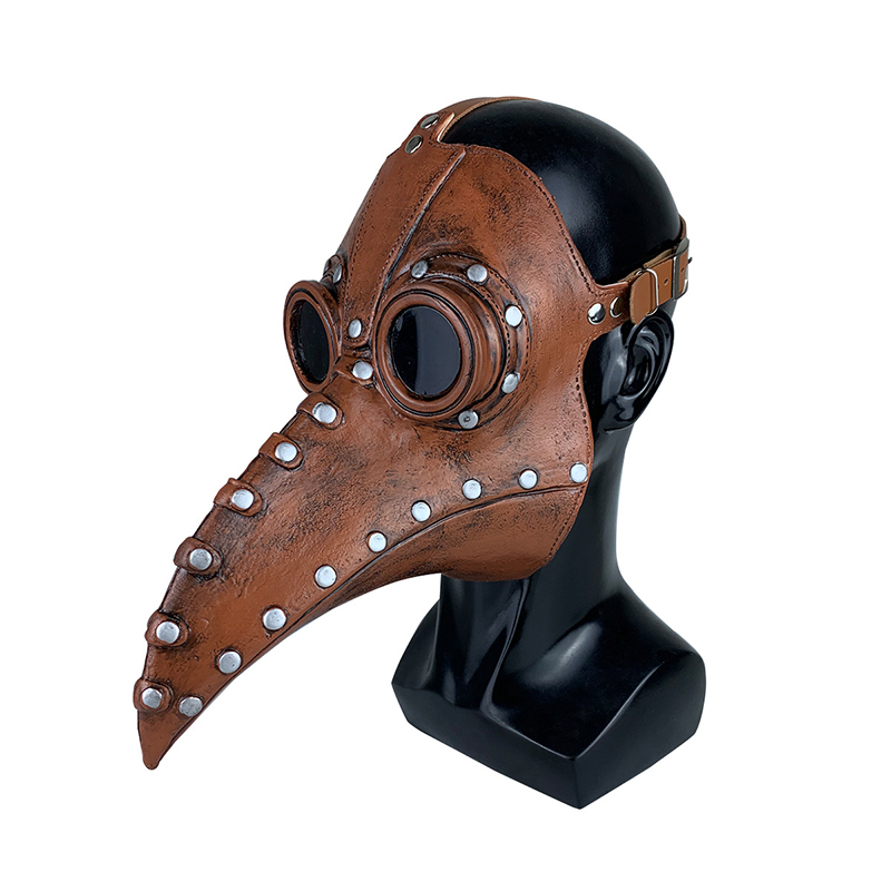 Funny Medieval Steampunk Plague Doctor Bird Mask Latex Punk Cosplay Masks Beak Adult Halloween Event Cosplay Props Party