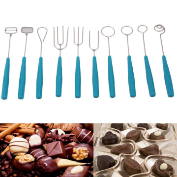 10PCS Chocolate Dipping Fork Cake Fondue Fountain Decorating Tool DIY 1 Set New Party Supplies Drop Shipping