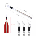 1pc X Bar Tool Stainless Steel Ice Wine Stick With Wine Pourer Wine Cooling Stick Cooler Beer Beverage Frozen Stick Ice Cool