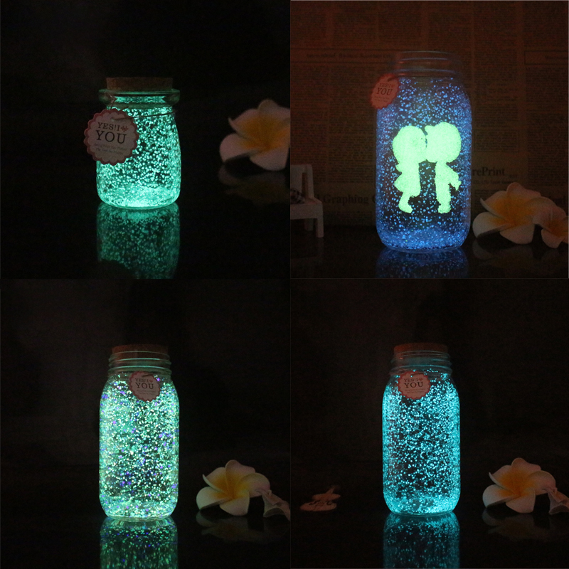 10g Luminous Sand Glow In The Dark Party DIY Bright Paint Star Wishing Bottle Fluorescent Particles Toys