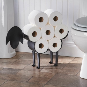 Sheep Toilet Paper Holder Decorative Bathroom Equipment - Free-Standing Bathroom Tissue Storage