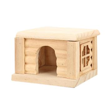 MouSmall Animal Cages Pet Rabbit Hamster House Bed Rat Qquirrel Guinea Wood Hanging Cage Hamster Nest House