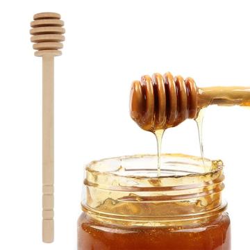 1pcs Eco-Friendly Mini Wooden Honey Spoon Honey Wooden Stir Bar For Honey Jar Supplies Long Handle Mixing Stick Dessert Tools