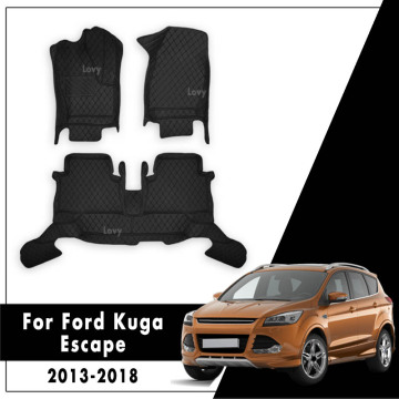 Car Floor Mats For Ford Escape 2013 2014 2015 2016 2017 Customized specially Artificial Leather auto accessories car styling