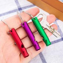 Mini Size Sport Whistles Whistle of Survival Multi Keychain Aluminum Alloy Cheerleading Souvenir Emergency Siren Camping Hiking