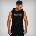 Muscleguys Bodybuilding stringers sleeveless hoodie gyms tank tops for men singlets shirt cotton fitness sporting clothing