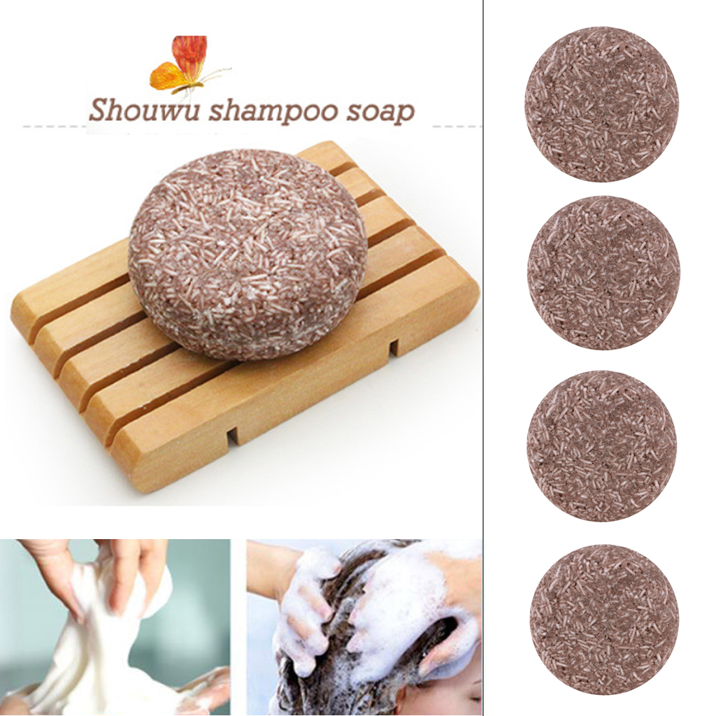 Pack Of 4 Multicolored Natural Solid Shampoos For Organic Shampoo Handmade Hair Darkening Regrowth Anti Dandruff Shampoo Bar 