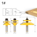 3 Bit Raised Panel Cabinet Door Router Bit Set- Bevel-1/2" Shank 12mm shankWoodworking cutter Tenon Cutter for Woodworking Tools