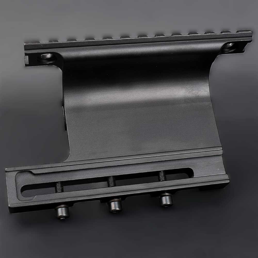 Tactical AK Double Picatinny Rail Side Mount System Screw Style for 47 / 74 Fit Scopes Right on Top of Bore Centerline